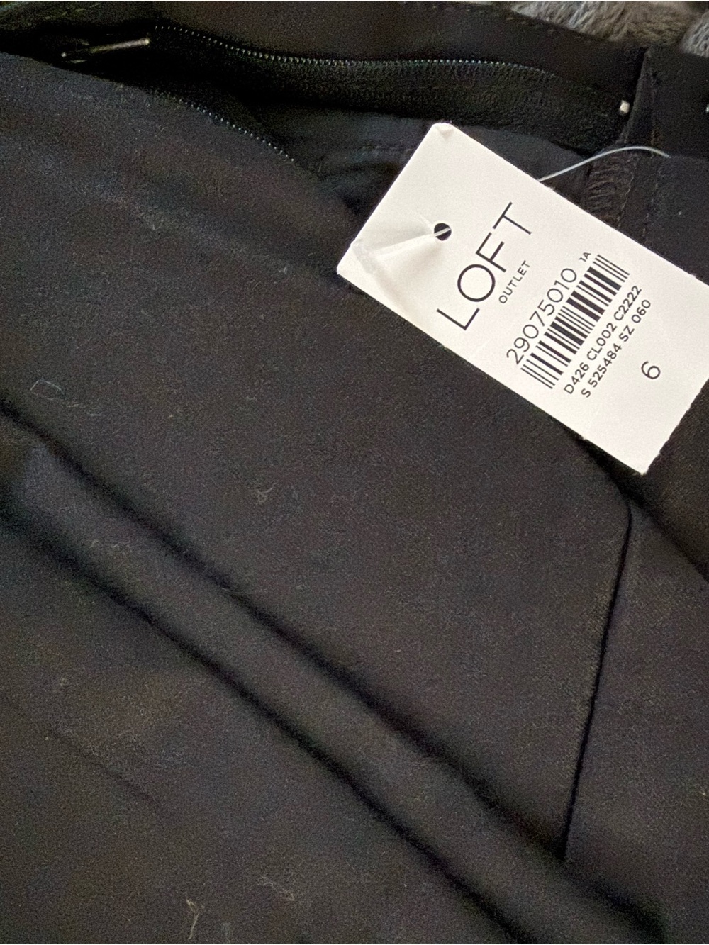 LOFT Black Cropped Straight-Leg Ankle Pants